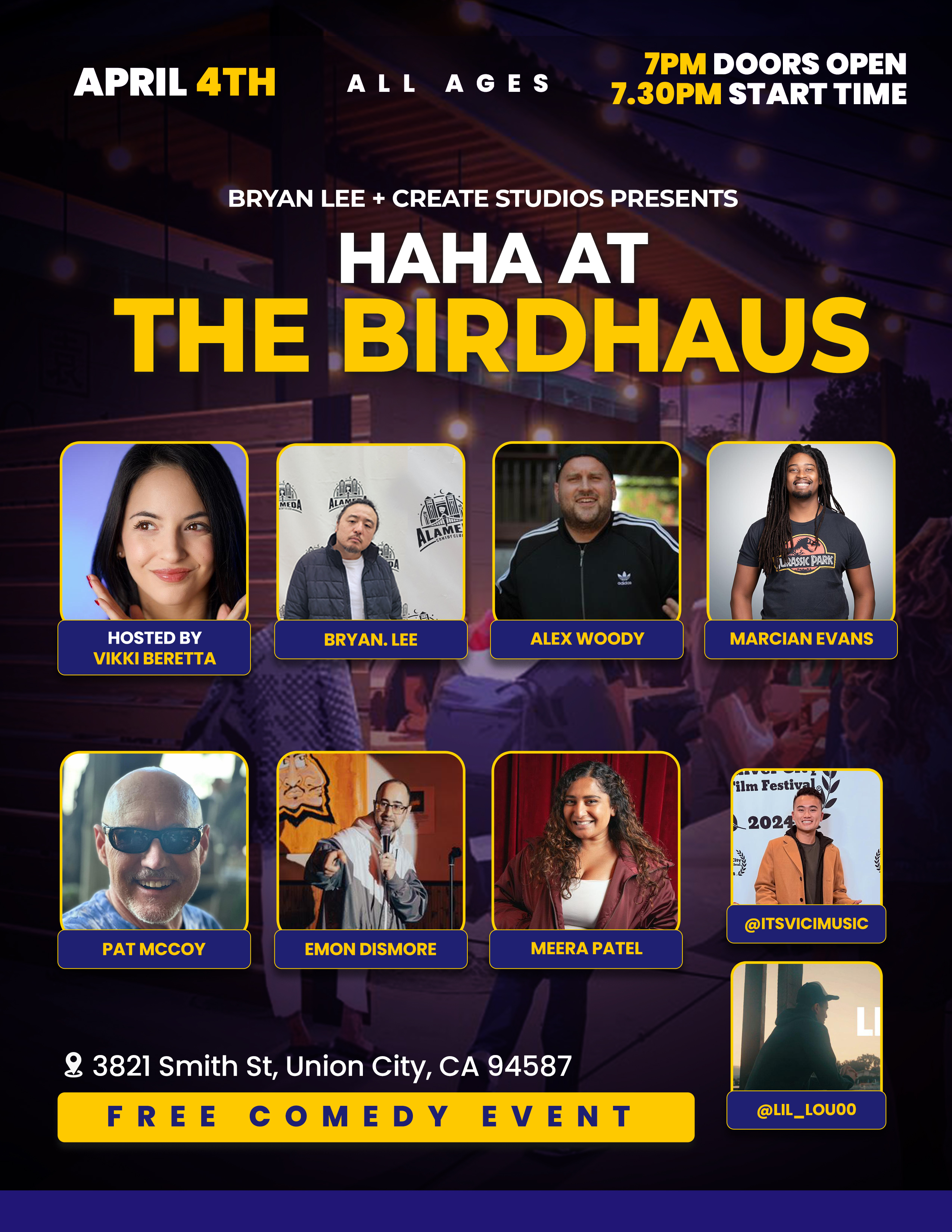 HAHA AT THE BIRDHAUS Comedy Event